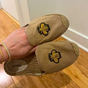 Soludos Embroidered Bee Espadrille/Mule Size 7.5